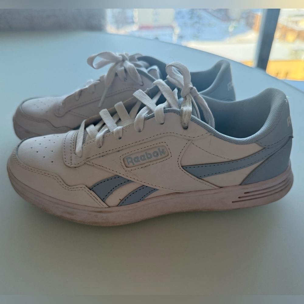 Reebok White and Light Blue Women's Sneakers